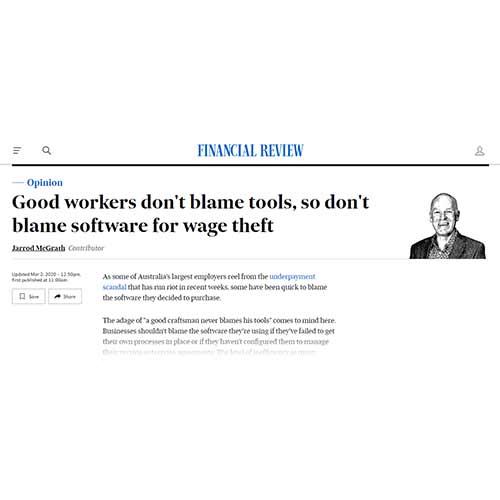 Good workers don't blame tools, so don't blame software for wage theft